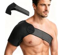 RevpoltIQ Tutore per spalla per uomini e donne, regolabile, per rilassamento muscolare, compressione traspirante, per sport, adatto a sinistra o a destra