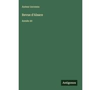Revue d'Alsace: Année 20