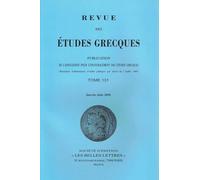 Revue des études grecques: Janvier-Juin 2018, 131-1