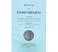 Revue des études grecques: Juillet-Décembre 2012, 125-2
