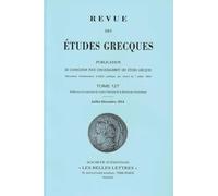 Revue des études grecques: Juillet-Décembre 2014, 127-2