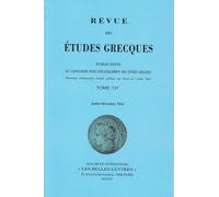 Revue des études grecques juillet-décembre 2024, 137-2 - varia