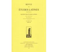 Revue des études latines 2024, 102 - varia