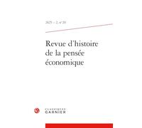 Revue d'histoire de la pensée économique: 2025 - 2, n° 20 2025