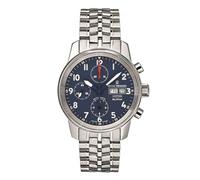 Revue Thommen Chrono 16051.6135 SM - Orologio da polso da uomo, argento/blu, Bracciale