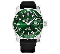 Revue Thommen Orologio automatico svizzero da uomo 17030.2534 'Diver' quadrante verde cinturino in gomma, Cinturino