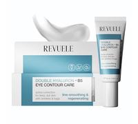 REVUELE Double Hyaluron + B5 Crema Contorno Occhi con Acido Ialuronico, Urea e Vitamina B5 - Crema Occhi Idratante Anti Età per Rughe e Linee Sottili, Rimpolpa e Leviga la Zona Perioculare, 25 ml