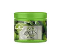 Revuele Gelatina per il corpo lenitivo al 92% con estratto di aloe vera, clinicamente testato e confermato dal dermatologo, 100% puro naturale e organico, 400 ml