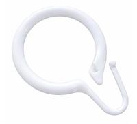 rewagi Anelli per tenda da doccia, diametro 35 mm, in plastica, colore bianco, 10, 30, 50, 100 pezzi (50 pezzi)