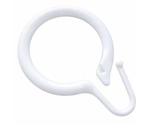 rewagi Anelli per tenda da doccia, diametro 35 mm, in plastica, colore bianco, 10, 30, 50, 100 pezzi (50 pezzi)
