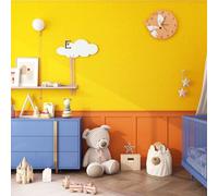 ReWallpaper 44.5CMx7M Carta Da Parati Adesiva Muro Giallo Floccata Fodera Autoadesiva Tessuto Velluto per Cassetti Gioielli Fai Da Te Decorativo Giallo Carta Parati Velluto Feltro Corridoio