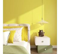 ReWallpaper 60cm×5m Carta Da Parati Autoadesiva Tinta Unita Pellicola Adesiva Gialla Rivestimento Adesivo per Mobili Bambini Rotolo Adesivo per Pareti Bagno Armadio Scrivania Impermeabile