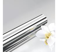 ReWallpaper 60CMx5M Argento Carta Da Parati Autoadesiva Specchiata Riflettente Rotolo Carta Specchio per Mobili Frigorifero Camera Da Letto Pellicola Adesiva Effetto Specchio Lucido Impermeabile