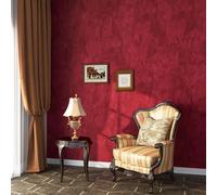 ReWallpaper 60CMx5M Carta Adesiva Velluto Rossa Carta Da Parati Adesiva Muro Velluto Vintage Rotolo Adesivo Decorativo Floccata Rossa per Muro Sfondo Soggiorno Fodera Autoadesiva Vellutata