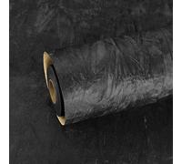 ReWallpaper Carta Adesiva Floccata Pellicola Adesiva Mobili Nera Vintage Carta Da Parati Nera Velluto 44.5cm×2m Carta Adesiva Tessuto Feltro Fodera Autoadesiva Velluto per Cassetti Gioielli