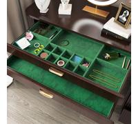 ReWallpaper Carta Autoadesiva Decorativa Floccata Verde 44.5cm×7m Carta Adesiva Mobili Velluto Verde Spessa Carta Da Parati per Camera Da Letto Salotto Rotolo Adesivo Tessuto Floccata Opaco