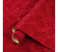 ReWallpaper Carta Da Parati Autoadesiva In Velluto Rosso Vintage 44.5CMx7M Floccata Rossa Rivestimento Parete Camera Da Letto Salotto Corridoio Carte Decorativa Autoadesiva Vellutata