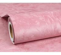 ReWallpaper Carta Da Parati Effetto Velluto Rosa Corallo Carta Adesiva in Tessuto Floccata Decorativo Pellicola Adesiva Mobili Velluto Rosa Fodera Autoadesiva per Borse Gioielli Cassetti 44.5CMx2M