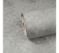 ReWallpaper Carta Da Parati Tessuto Velluto Grigio 44.5cm×7m Pellicola Adesiva Mobili Grigio Chiaro Fantasia Rotolo Autoadesivo Floccata Vintage Carta Da Parati Camera Da Letto Soggiorno