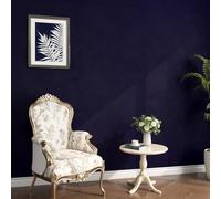 ReWallpaper Carta Da Parati Velluto Blu Scuro 44.5cm×7m Rotolo Autoadesivo Floccata Carta Decorativa Adesiva Vintage per Mobili Blu Carta Da Parati Soggiorno Tinta Unita Blu In Velluto