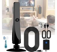 Rewave antenna, Rewave Antenna, Ventosa Antenna TV Plug Play Antenna TV Digitale Antenna TV Digitale Ventosa in piedi Canali Portata 50 miglia Universale Alto Guadagno Antenna Interna Esterna