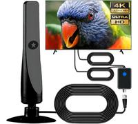 Rewave DVBT2 Antenna Freeview, antenna TV digitale universale per interni, con segnale forte, raggio di oltre 50 km, antenna Smart TV 4K 1080P per interni