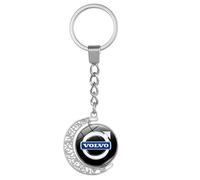 REWIASF Auto Portachiavi per Volvo XC60 2009-2017, Porta Chiavi con Logo Stemma Ideale Come Regalo Appassionati Auto Regali,A