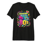 Rewind Me to The 80s Vintage Nostalgia - Videocassetta retrò Maglietta Premium