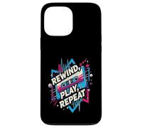 Rewind Play Repeat 80s 90s Cassette Tape Retro Music Lover Custodia per iPhone 13 Pro Max