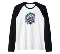 Rewind Play Repeat 80s 90s Cassette Tape Retro Music Lover Maglia con Maniche Raglan