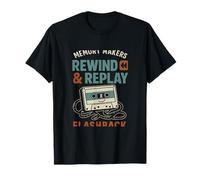 Rewind & Replay - Nastro a Cassetta retrò con Design nostalgico Maglietta