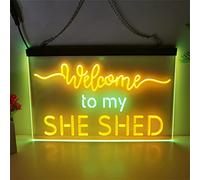 REWIS Benvenuti nella mia She shed, insegne al Neon a LED.
