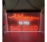 REWIS Benvenuti nella mia She shed, insegne al Neon a LED.