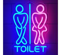 REWIS Divertenti insegne al Neon a LED per WC, luci al Neon per WC dimmerabili Personalizzate, Decorazioni Luminose per bagni di Night Club,Plug Dynamic Rhythm,26x36cm