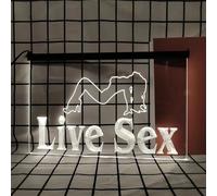 REWIS Insegne al Neon a LED per Sesso dal Vivo, luci al Neon con oscuramento alimentate Tramite USB, per Decorazioni Luminose da Appendere alle pareti di Una Discoteca per Ballerini,Bianca,60x40cm