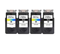 REwNXA Set di cartucce d'inchiostro compatibili per stampanti a getto d'inchiostro PG 260 CL 261 PG260 CL261 260XL 261XL per stampanti a getto d'inchiostro TS5320 TS6420 TR7020 (2 nero, 2 colori)