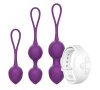 Rewolution Rewobeads Vibrating Balls Remote Control with Watchme Technology Purple