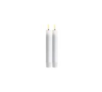 ReWu Deluxe Homeart - Candela a bastoncino, 2 pezzi, 15 cm, colore: Bianco