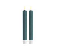 ReWu Deluxe Homeart - Candela a bastoncino, 2 pezzi, 24 cm, colore: Verde giada