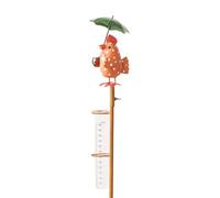 ReWu Pluviometro Loco con picchetto di pollo, statuetta da giardino, decorazione da giardino, vintage, per esterni, lunghezza 114,5 cm