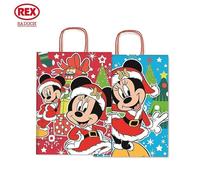 Rex 25pz Buste Regalo Natale con manico Walt Disney 34,5x26x12cm