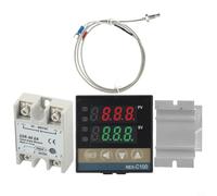 REX-C100 PID - Kit regolatore di temperatura 0-1300 °C con sensore ssr 40A & K, controllo digitale per riscaldamento per forno