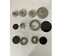 REX CASTOR ZANUSSI ELECTROLUX SET 12 P.4 BRUCIATORI 4 SPARTIFIAMMA 4 PIATTELLI NERO LUCIDO PER CUCINA A GAS (no originali adattabili)