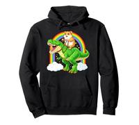 Rex - Dinosauro Divertente Rex Saurus Rainbow Felpa con Cappuccio