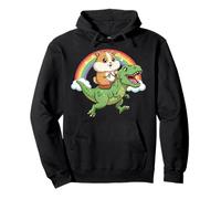 Rex - Dinosauro Divertente Rex Saurus Rainbow Felpa con Cappuccio