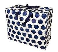 Rex London Navy On Cream Spotlight - Borsa portaoggetti grande, con cerniera