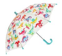 Rex London Ombrello push-up per bambini - Dinosauro, bianco, 70 cm × 70 cm × 53 cm