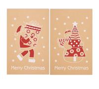 REX SADOCH - 21400 - Biglietto Natale - doppio - 9 x 14 cm - cartoncino - fantasie assortite - avana - Rex Sadoch - 102714 - Conf. da 50 Pz. - 21400