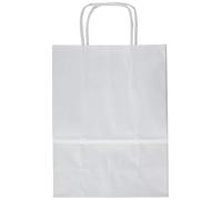 Rex Sadoch SDS16BIA Borse in carta con manico ritorto, confezione con 25 pezzi, Bianco