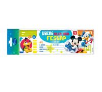 REX SADOCH - WYASSDIS - Blocchetto invito alla festa Mickey Disney - 24,8 x 7,5 cm - Rex Sadoch - conf. 10 inviti - 69536 - Conf. da 10 Pz.